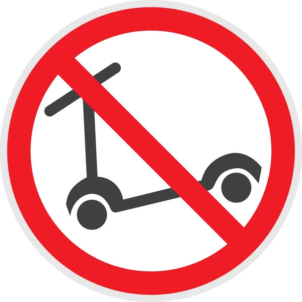No Scooters Sign — Stock Vector
