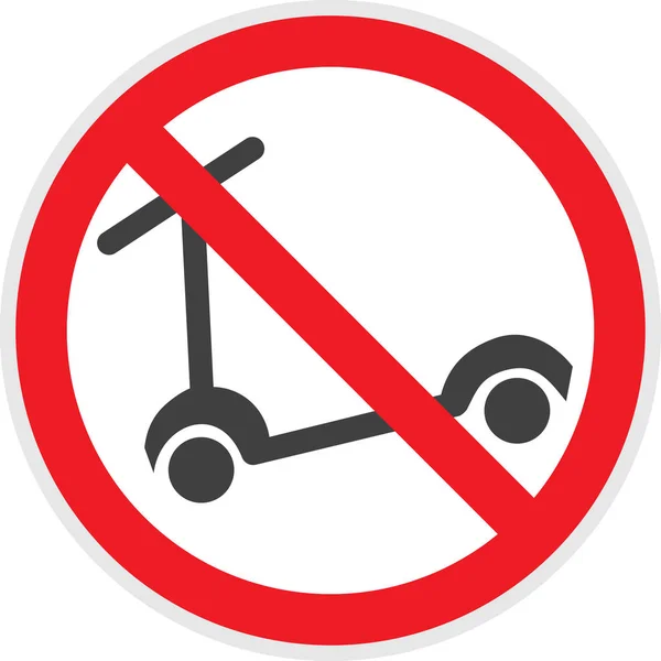 Ningún signo de Scooters — Vector de stock