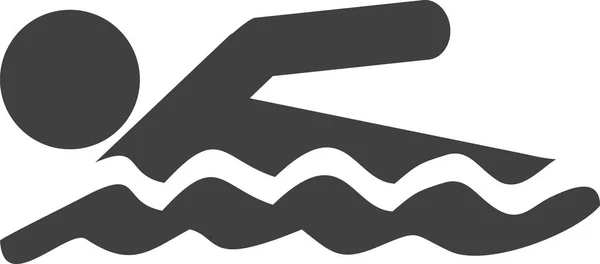 Zwemmen pictogram vector — Stockvector