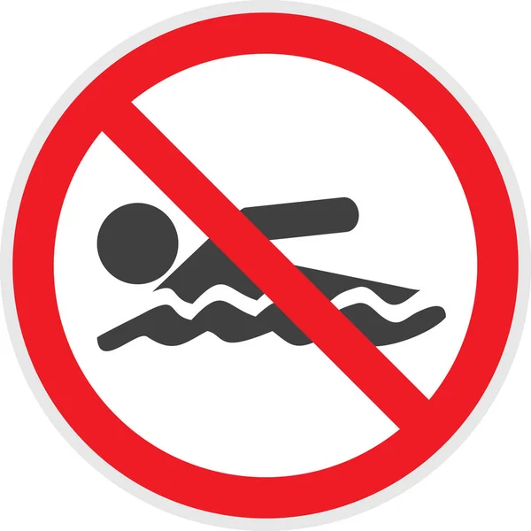No Swimming Sign — Stock Vector
