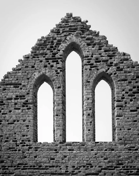 Alte palapye kirche botswana schwarz und weiß — Stockfoto