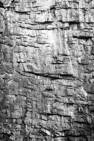 Rock Face Texture Black And White — Stock Photo, Image