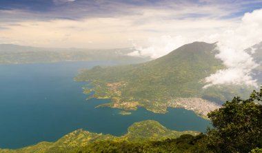 Lake Atitlan havadan görünümü