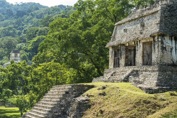 パレンケ メキシコ 古代マヤの構造遺産で 2016 日のパレンケで パレンケは 1987 年にユネスコの世界遺産を宣言されました — ストック写真