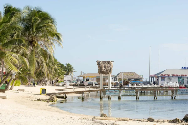 San Pedro Belize November Coastal View Ambergris Caye Town San — Stock Photo, Image
