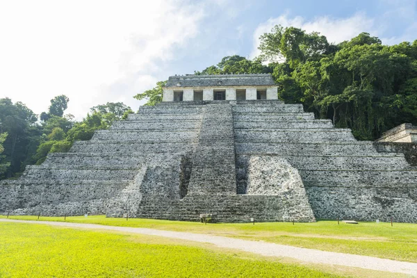 Templo das Inscrições Ruínas em Palenque — Fotografia de Stock