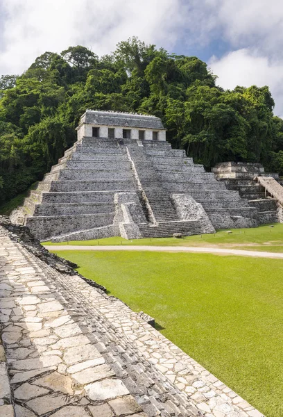 Templo das Inscrições Ruínas em Palenque — Fotografia de Stock