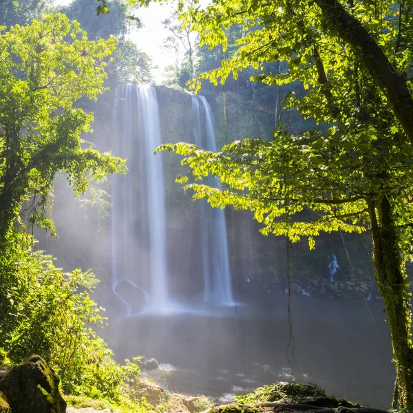 Misol Cachoeira Cercada Por Selva Perto Palenque Chiapas México — Fotografia de Stock