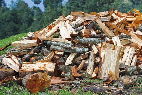 Pila legna da ardere per inverno — Foto Stock