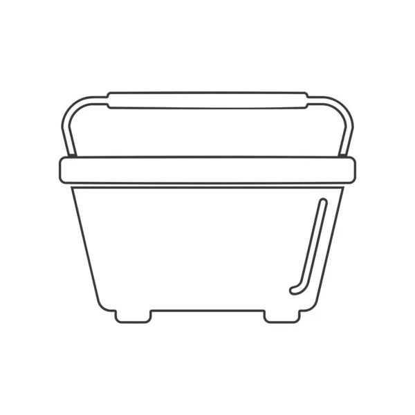 Janela de lavagem balde ícone vetor — Vetor de Stock
