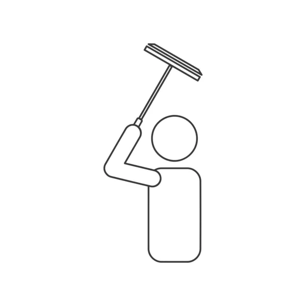 Vector de icono limpiador de ventanas — Vector de stock