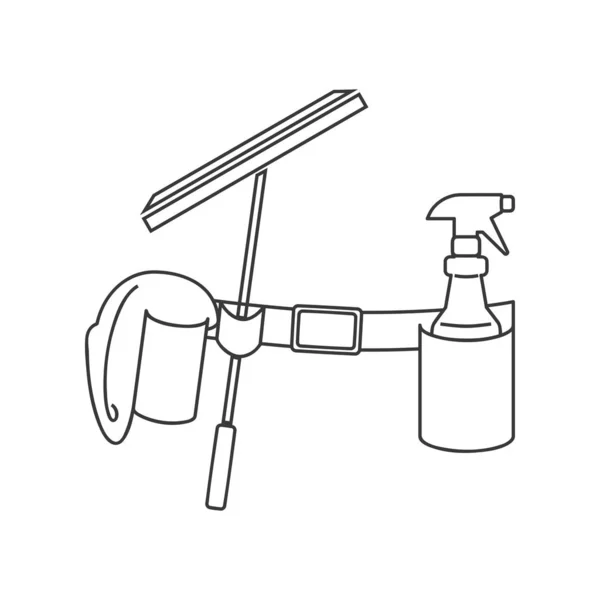 Vector de icono de cinturón de limpieza de ventanas — Vector de stock