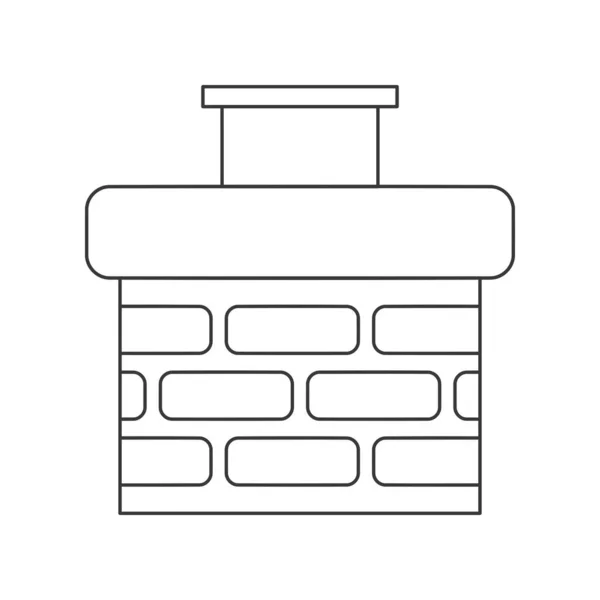 Vector de icono de chimenea — Vector de stock