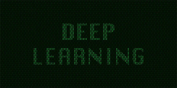 Deep Learning Concept Met Binaire Code Vector — Stockvector