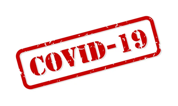 Covid Coronavirus Roter Stempelvektor Isoliert Auch Bekannt Als Sars Cov — Stockvektor
