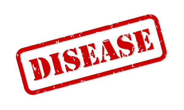 Ziekte Rode Rubber Stempel Vector Geïsoleerd — Stockvector