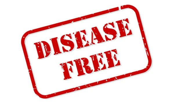 Malattia Libera Timbro Rosso Vettore Isolato — Vettoriale Stock