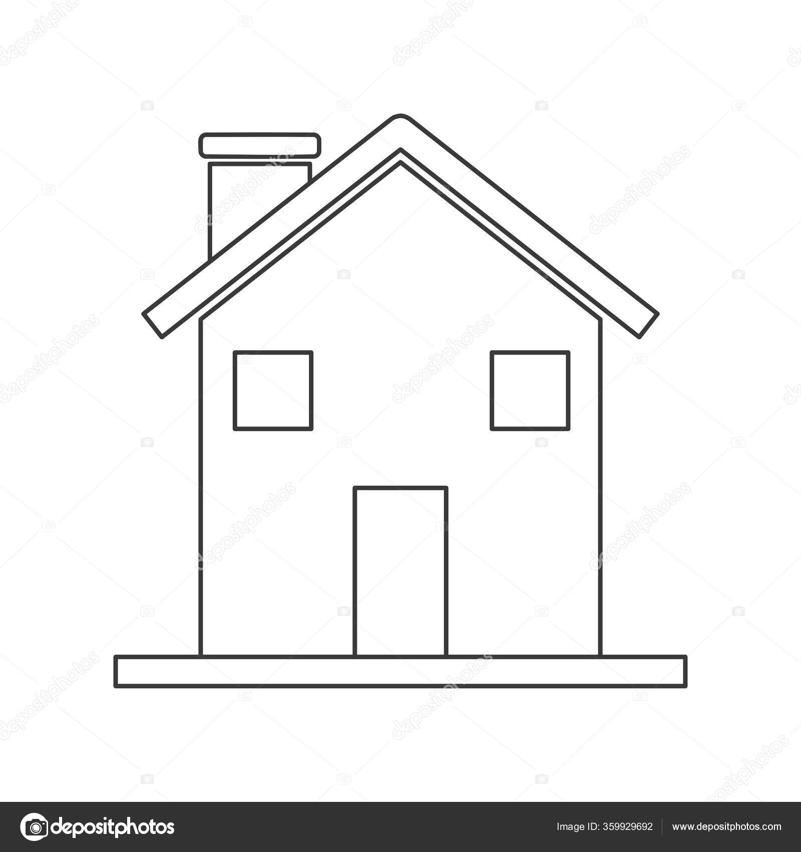 Set Of Vector Graphic Simple Sketch Of Houses Drawing (black Pen). Royalty  Free SVG, Cliparts, Vectors, and Stock Illustration. Image 102727628.