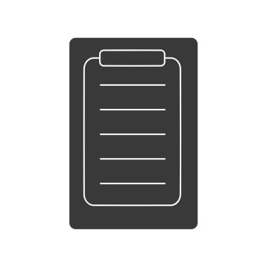 Kağıt içeren pano simgesi vektörü