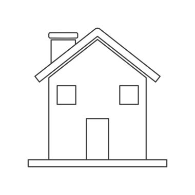 Basit ev ya da ev simgesi vektör çizimi