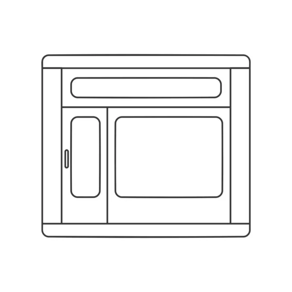 Almacenar Vector Icono Frontal Para Negocio Profesional Línea Dibujo — Archivo Imágenes Vectoriales