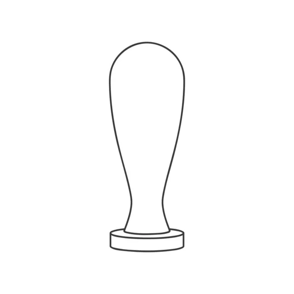 Wachssiegel Stempel Symbol Vektor Linie Zeichnung — Stockvektor