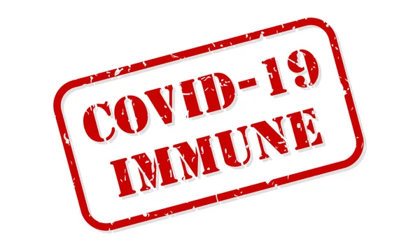 Covid Oder Covid Coronavirus Immun Gummistempelvektor — Stockvektor