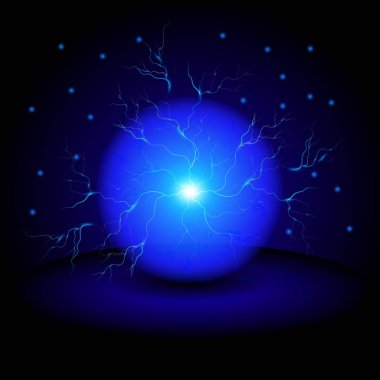 Parlayan sihirli yüzük arka plan. Vektör