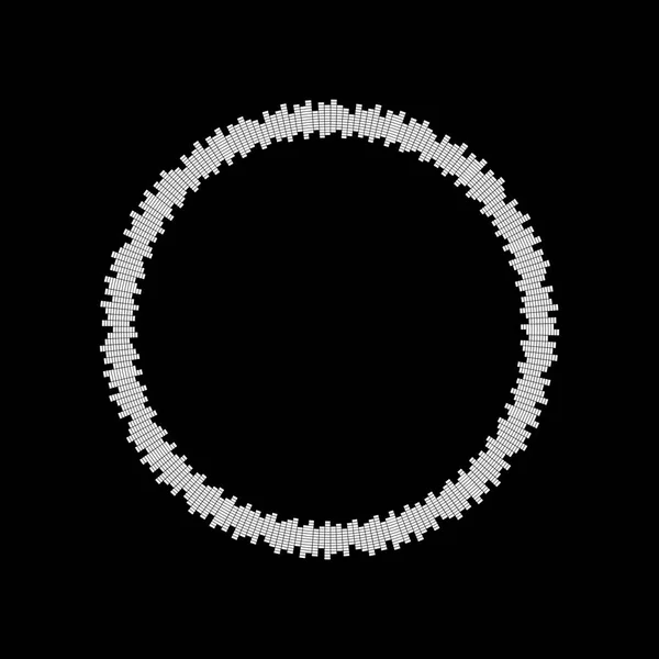 Equalizador música som onda círculo vetor símbolo ícone design. Bela ilustração isolada no fundo branco —  Vetores de Stock