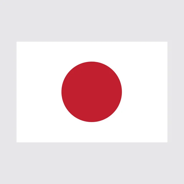 Een vlag van Japan op een grijze achtergrond. Vectorillustratie. — Stockvector