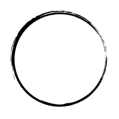 Çember Çerçeve. Grunge Sancakları. Amblemler için geçmişe dönük şekiller. Tasarımınız için vektör ögesi. Çerçeve fırça darbesi.