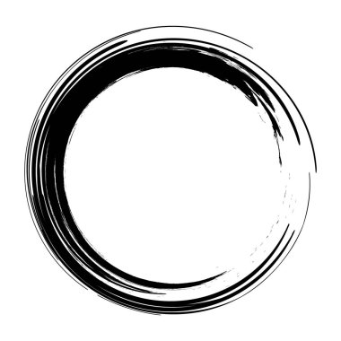 Çember Çerçeve. Grunge Sancakları. Amblemler için geçmişe dönük şekiller. Tasarımınız için vektör ögesi. Çerçeve fırça darbesi.