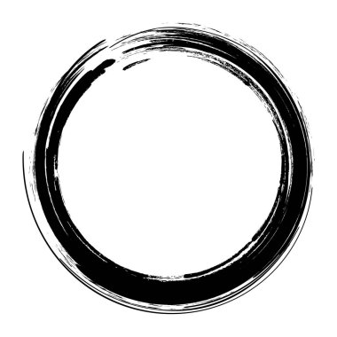 Çember Çerçeve. Grunge Sancakları. Amblemler için geçmişe dönük şekiller. Tasarımınız için vektör ögesi. Çerçeve fırça darbesi.