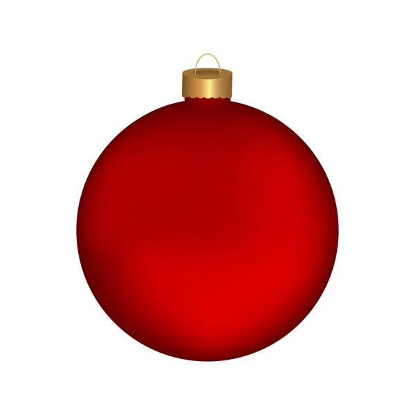 Palla di Natale. Palla di Natale su sfondo bianco. Illustrazione vettoriale . — Vettoriale Stock