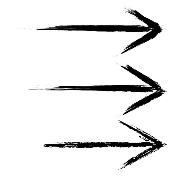 Set of grunge arrows — Stock Vector