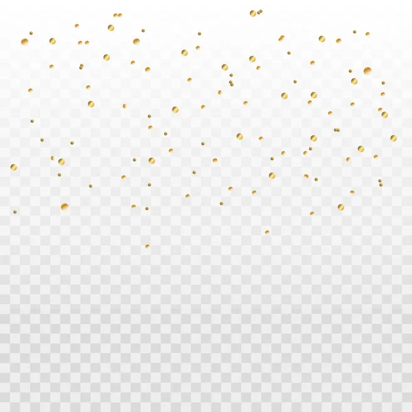콘 페티 와 간소화 된 리본 이 투명 한 배경 위에 떨어진다. 빛나는 금팔찌. 밝은 황금빛 축제 장식의 소녀. 파티 배경. 웹 배너, 포스터를 위한 휴일 디자인 요소 — 스톡 벡터