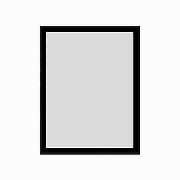 Realistischer schwarzer Rahmen isoliert auf weißem Hintergrund. Perfekt für Ihre Präsentationen. Vektorillustration. — Stockvektor