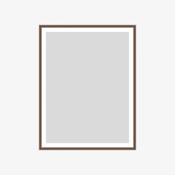 Realistic black frame isolated on white background. Perfect for your presentations. Vector illustration. — Stock Vector