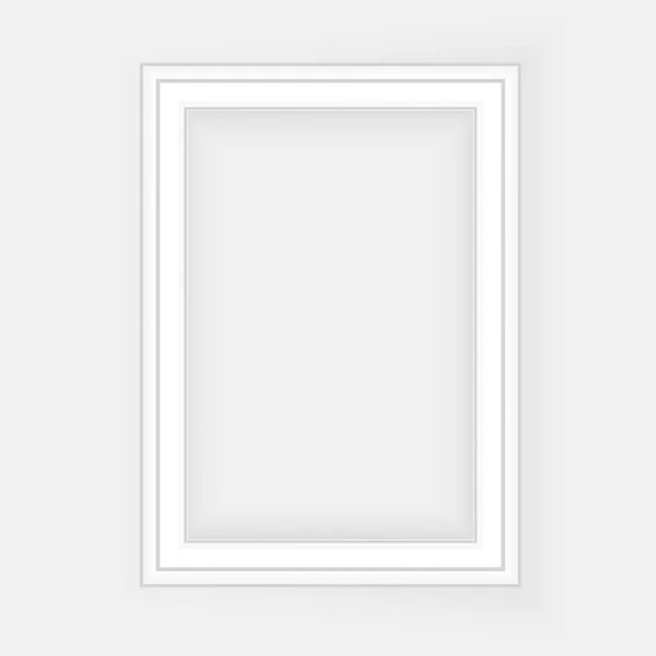 白色底座上的空白白色框架 A4尺寸设计 — 图库矢量图片