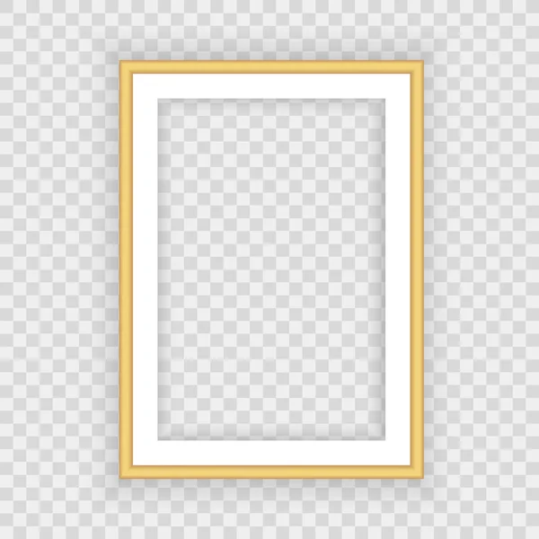 Marco Oro Realista Perfecto Para Tus Presentaciones Vector — Archivo Imágenes Vectoriales