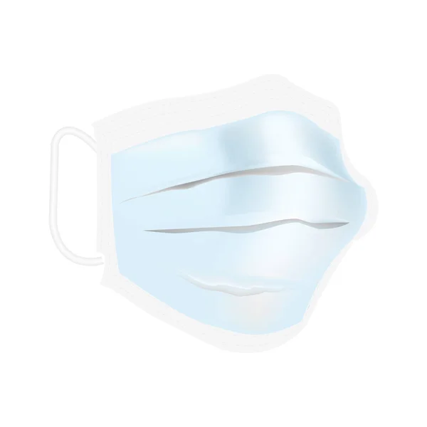 Icono del vector máscara médica. Hospital respiratorio respirador médico mascarilla facial. Protección contra virus y enfermedades . — Archivo Imágenes Vectoriales