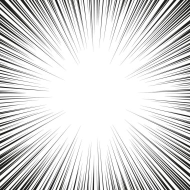 Daire üzerinde hız çizgileri olan tek renkli grafik patlama. Çizgi roman tasarımı ögesi
