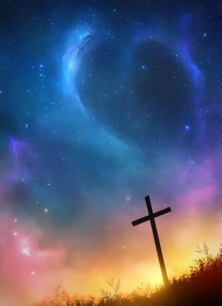 Cross and stars — Stock Photo, Image