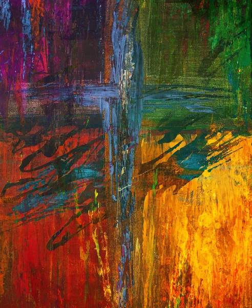 Cruz pintada colorida — Fotografia de Stock