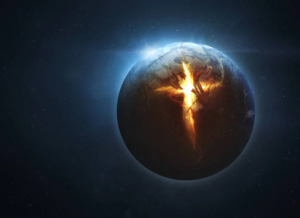 Kreuz kommt von der Erde — Stockfoto