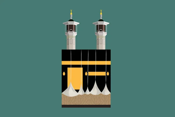 Khana Kafkas Mekke Dünya Ulu Camii — Stok Vektör