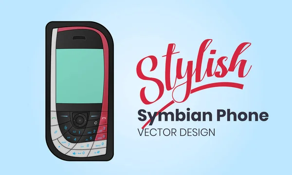 Stijlvolle Symbian Mobiele Telefoon Vector Design — Stockvector