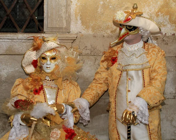 Карнавальные Костюмы Городе Венеция Italy Carnival 2017 — стоковое фото