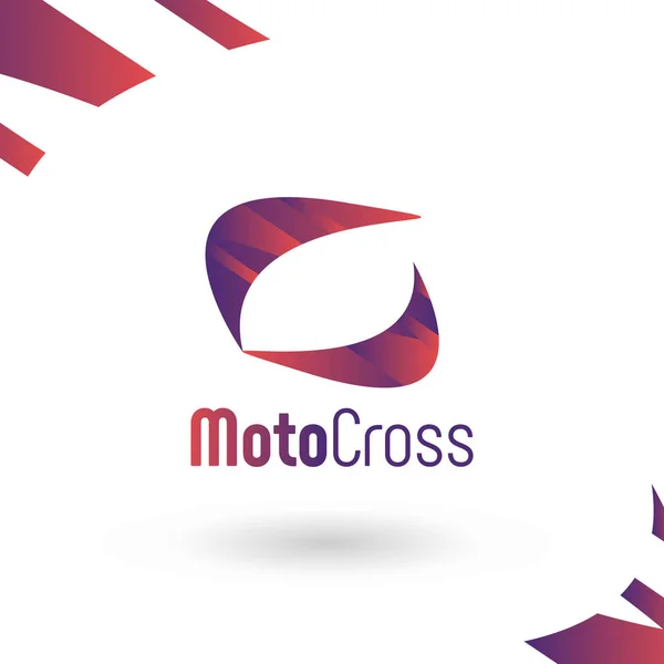 Logo casco de Motocross — Archivo Imágenes Vectoriales