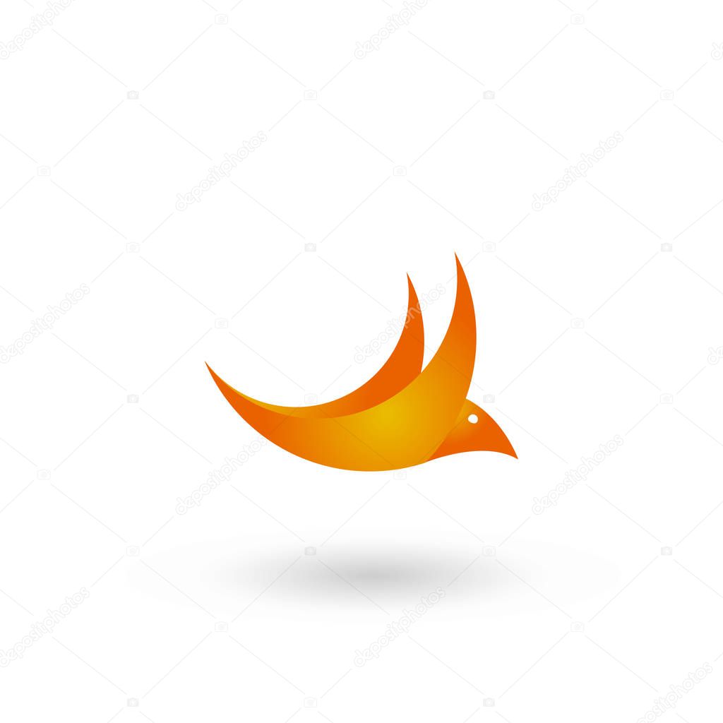 Bird wings fly logo